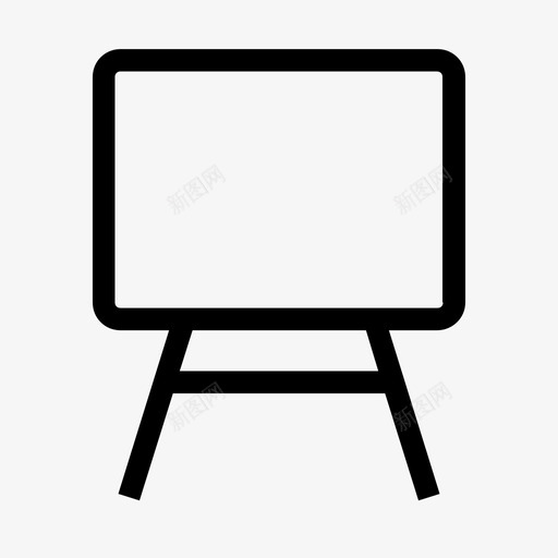 黑板粉笔画架图标svg_新图网 https://ixintu.com 校队 演示 画架 粉笔 黑板