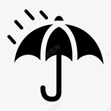 伞保持干燥雨图标图标