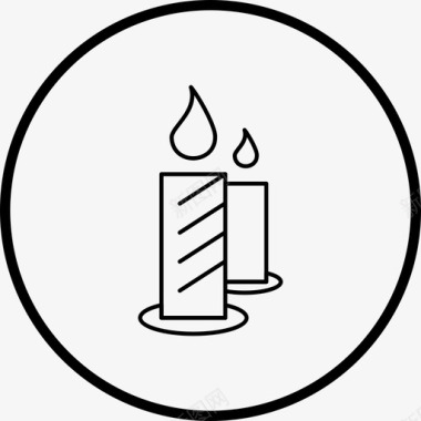 蜡烛万圣节蜡图标图标
