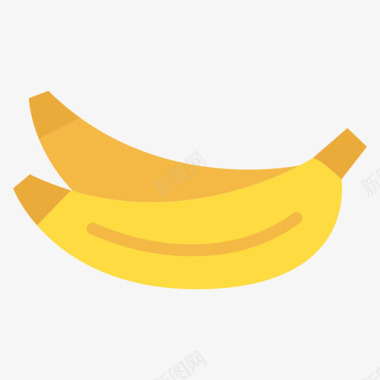 香蕉水果和蔬菜38扁平图标图标