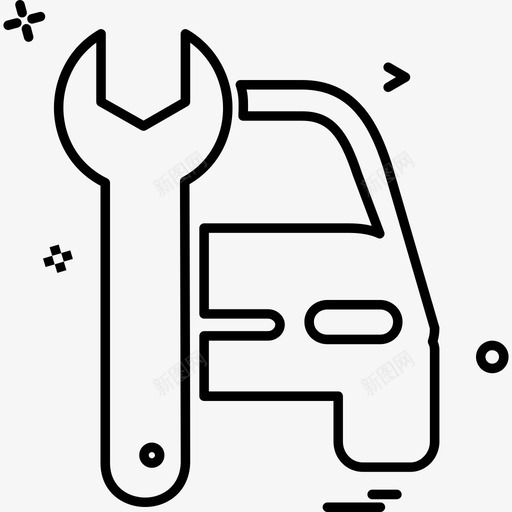 扳手汽车修理图标svg_新图网 https://ixintu.com 修理 扳手 汽车 货车
