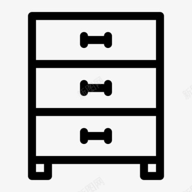 箱子橱柜抽屉图标图标