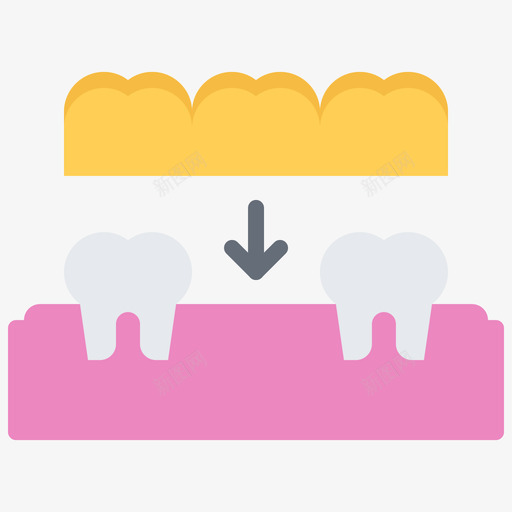 牙冠牙医55扁平图标svg_新图网 https://ixintu.com 扁平 牙冠 牙医