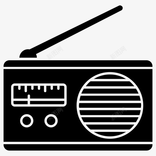 收音机输出设备收音机广播图标svg_新图网 https://ixintu.com 广播 收音机 电台 立体 网络 老式 设备 输出 通信