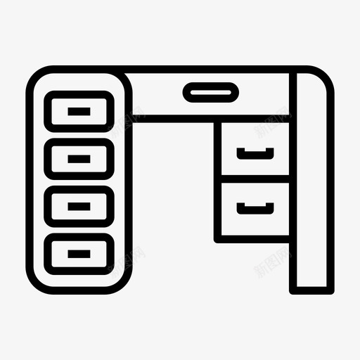 办公桌家具办公室图标svg_新图网 https://ixintu.com 办公室 办公桌 家具 工作场所 桌子 餐桌系列