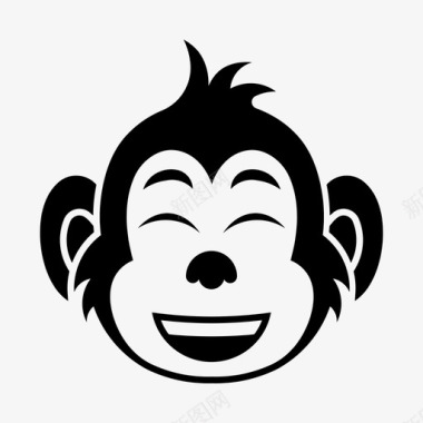 笑表情猴子图标图标