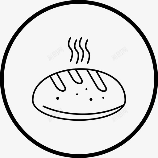 热面包长棍面包食物图标svg_新图网 https://ixintu.com 图标 线图 长棍 面包 食物