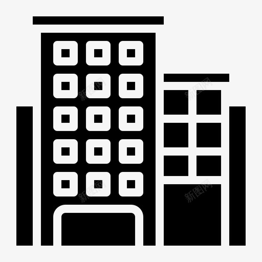 城市建筑建筑商业图标svg_新图网 https://ixintu.com 办公 商业 城市 实景 室外 建筑