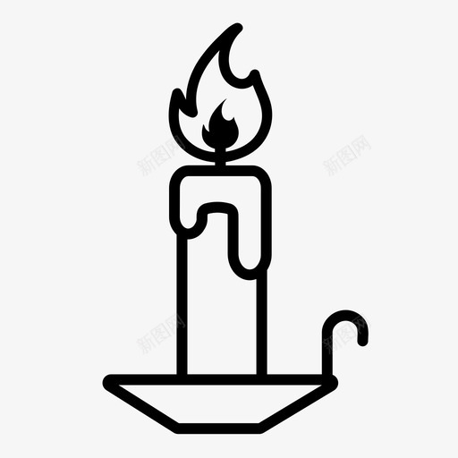蜡烛烛光火焰图标svg_新图网 https://ixintu.com 万圣节 希望 火焰 烛光 蜡烛