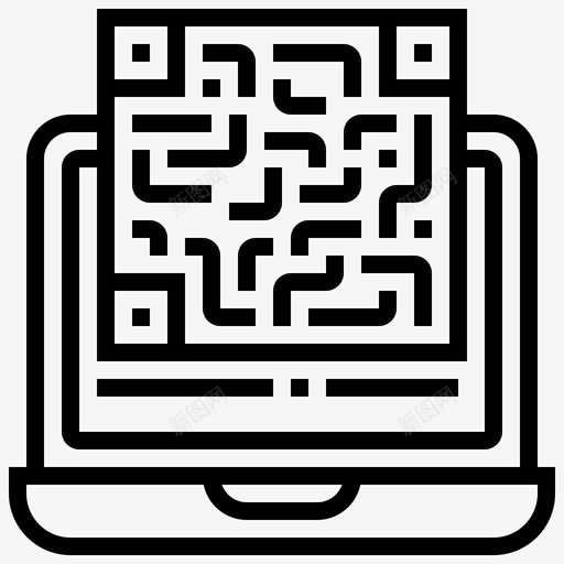 生成器代码计算机图标svg_新图网 https://ixintu.com qr 代码 条形码和QRCodeLine1 生成器 程序 计算机
