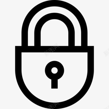 锁保护和安全13线性图标图标