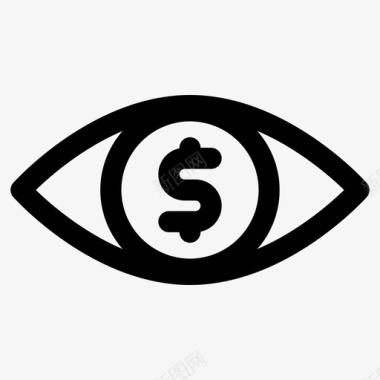 商业间谍眼睛管理图标图标