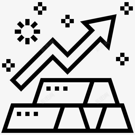 黄金经济期货图标svg_新图网 https://ixintu.com 价值 价格 投资类别 期货 经济 黄金