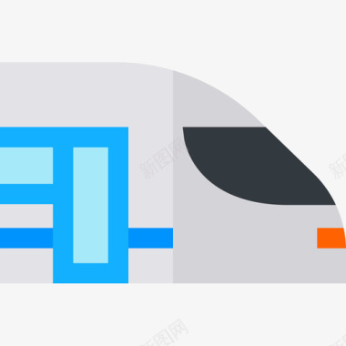 高速列车车辆和运输4辆平车图标图标