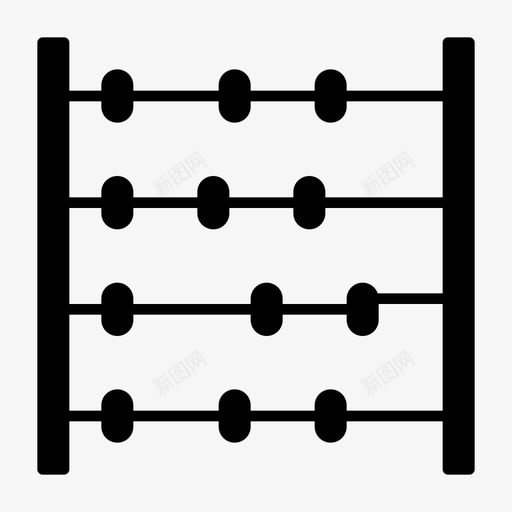 算盘计数学习图标svg_新图网 https://ixintu.com 字形 学习 教育 数学 算盘 计数