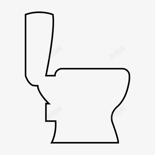 卫生间厕所马桶图标svg_新图网 https://ixintu.com 卫生间 厕所 马桶