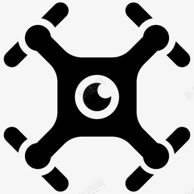 无人机照相机苍蝇图标图标
