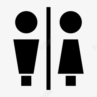 厕所情侣性别图标图标