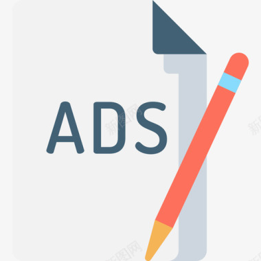 广告数字服务11平面图标图标