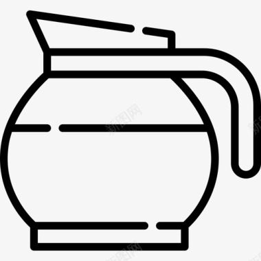 咖啡家居用品17线性图标图标