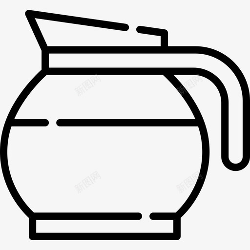 咖啡家居用品17线性图标svg_新图网 https://ixintu.com 咖啡 家居用品 线性