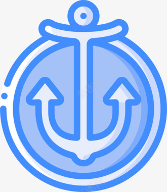 锚海鲜17蓝色图标图标
