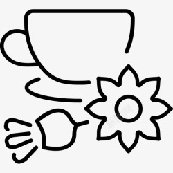 杯子装的果茶玫瑰果茶红茶杯子图标高清图片
