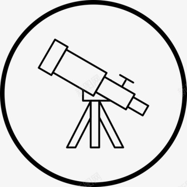 望远镜占星术天文学图标图标