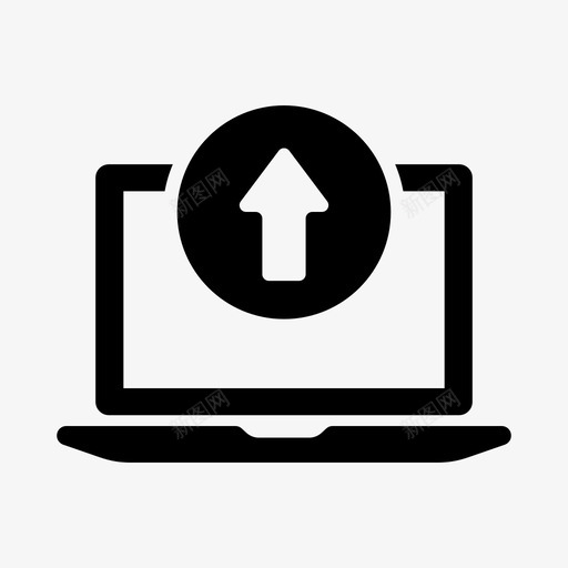 笔记本电脑屏幕上传图标svg_新图网 https://ixintu.com 上传 图标 屏幕 混合 电脑 笔记本