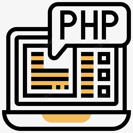 Php编程73黄影图标svg_新图网 https://ixintu.com Php 编程73 黄影