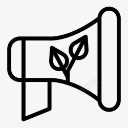 矢量绿色扩音器声音扩音器绿色图标高清图片