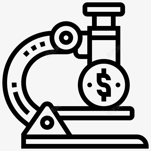 显微镜众筹39线性图标svg_新图网 https://ixintu.com 众筹 显微镜 线性