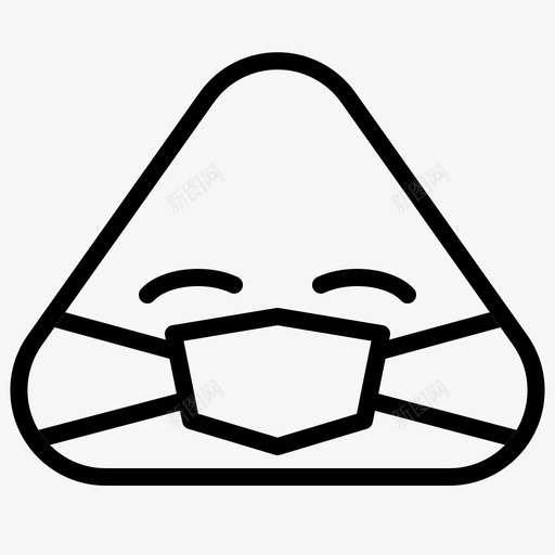 病态表情脸图标svg_新图网 https://ixintu.com 三角形 病态 表情 轮廓 面具