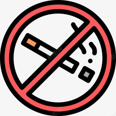禁止吸烟公共服务正色图标图标