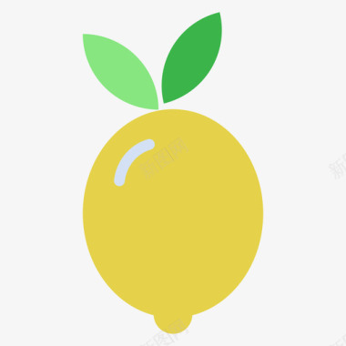 柠檬水果和蔬菜38扁平图标图标