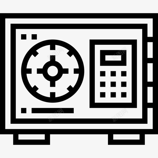 保险箱零售33线性图标svg_新图网 https://ixintu.com 保险箱 线性 零售33