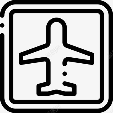 机场交通标志13直线图标图标