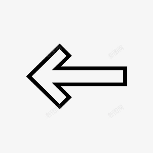 箭头箭头方向向左箭头图标svg_新图网 https://ixintu.com 向左 方向 箭头