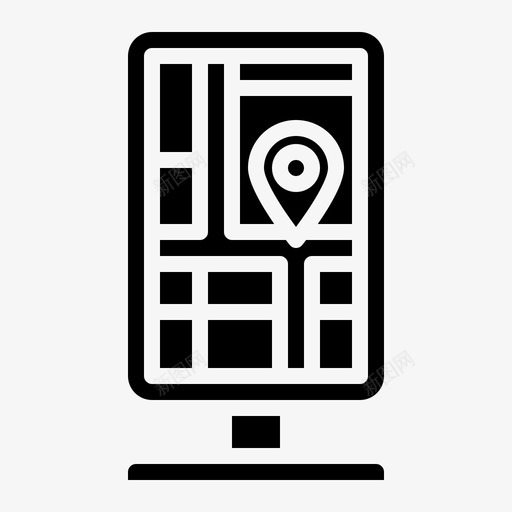 路标导航和地图2填充图标svg_新图网 https://ixintu.com 地图 填充 导航 路标