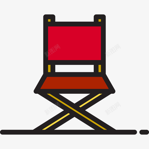 导演椅电影2线性颜色图标svg_新图网 https://ixintu.com 导演椅 电影2 线性颜色