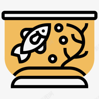 鱼缸家装41黄影图标图标