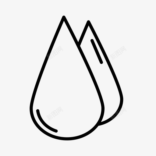 水水滴预报图标svg_新图网 https://ixintu.com 天气 天气概要 水 水滴 雨 预报
