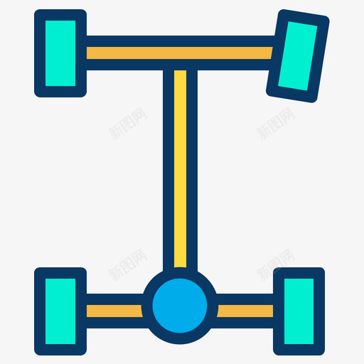 车轴车辆维修38线颜色图标svg_新图网 https://ixintu.com 维修 车轴 车辆 颜色