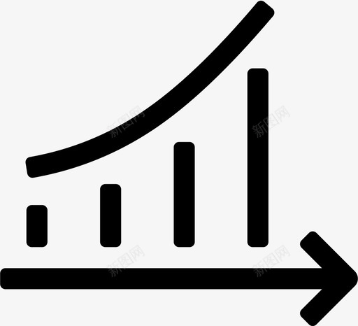 增长业务图表图标svg_新图网 https://ixintu.com 业务 图表 填充 增加 增长 大学 时间 统计