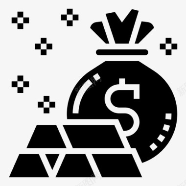 黄金包酒吧图标图标