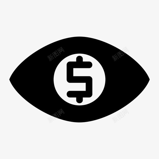 查看美元眼睛金钱图标svg_新图网 https://ixintu.com 查看 眼睛 美元 视野 金钱