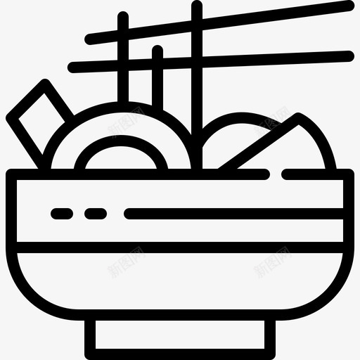 面条日本85直形图标svg_新图网 https://ixintu.com 日本 直形 面条