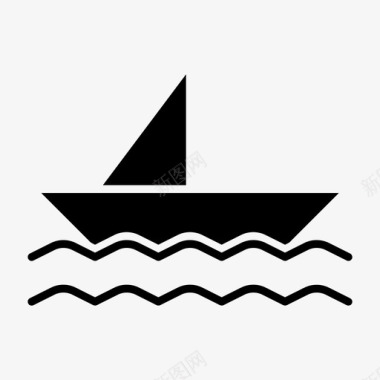 船河帆船图标图标