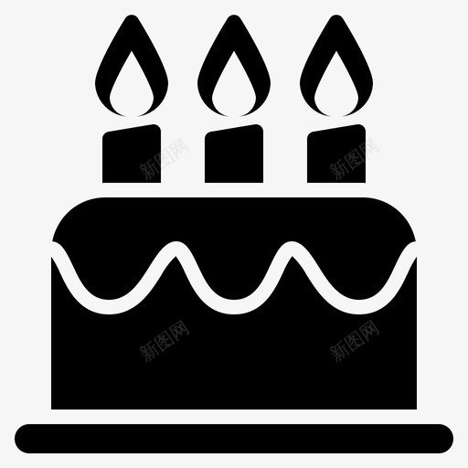 蛋糕生日蜡烛图标svg_新图网 https://ixintu.com 圣诞节 派对 甜点 生日 蛋糕 蜡烛
