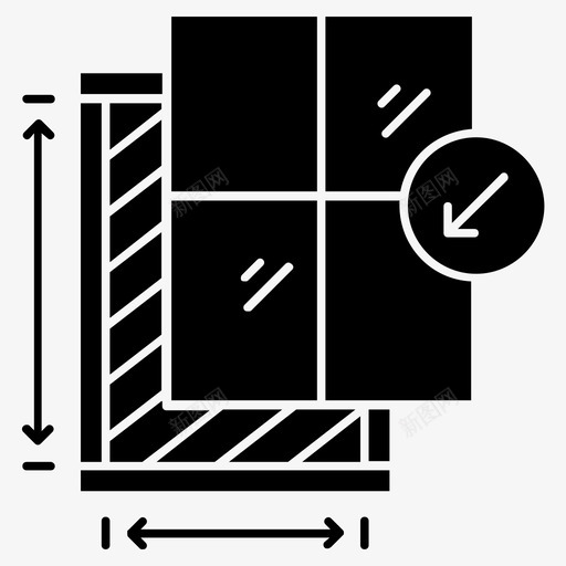 窗户安装窗户玻璃固定窗户图标svg_新图网 https://ixintu.com 修理 固定 图标 字形 安装 工具集 建筑 玻璃 窗户 调整